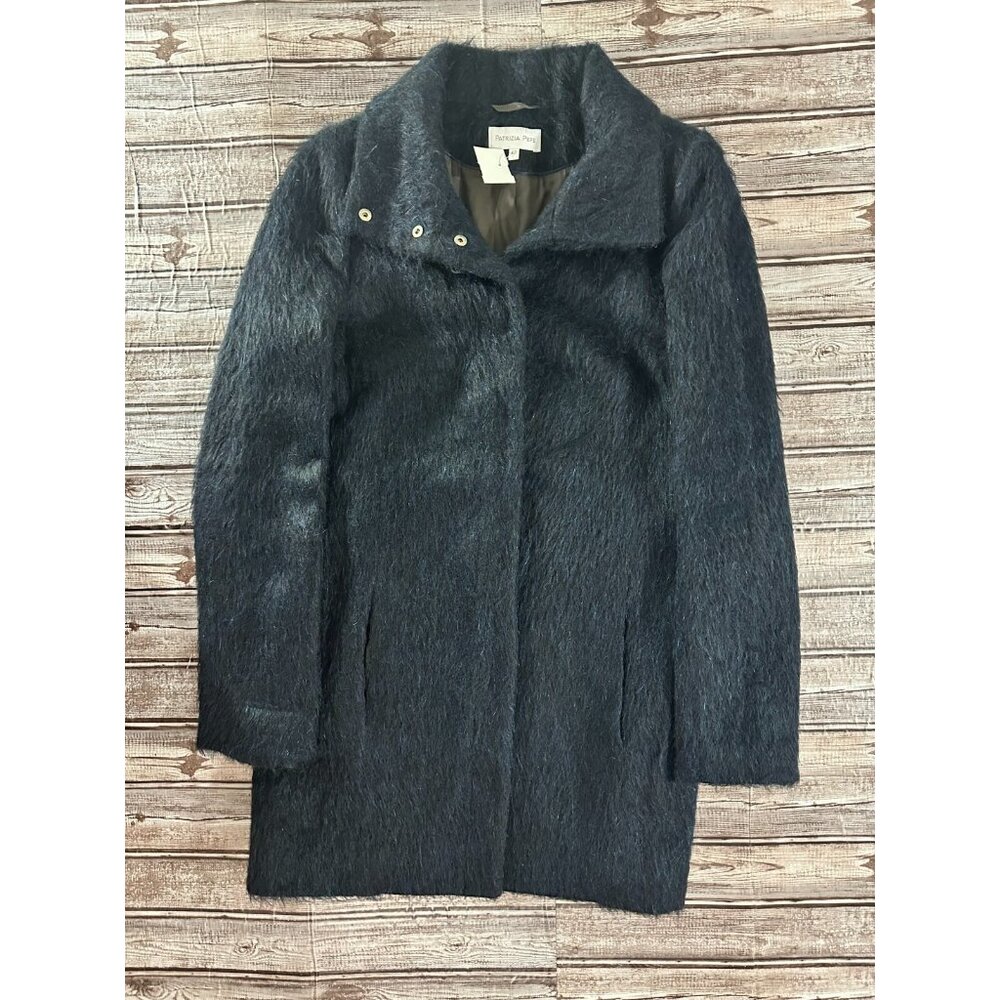 PATRIZIA PEPE Alpaca wool blend cozzy Coat color Navy Size 42 / L US NWOT $529